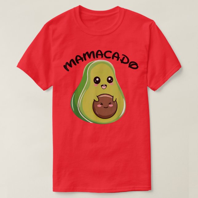 T-shirt Annonce de grossesse mamacado Avocado mère enceint (Design devant)