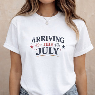 T-shirt Annonce de grossesse Maman à venir 4 juillet