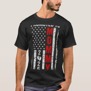 T-shirt Annonce de grossesse Maman Est 2025 Patriote assor