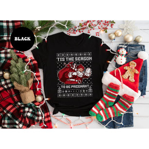 T-shirt Annonce de grossesse pour Noël 'C'est la saison'