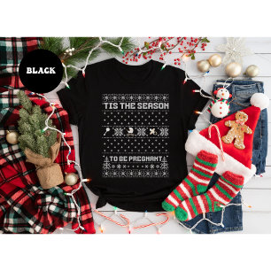 T-shirt Annonce de grossesse pour Noël 'C'est la saison 