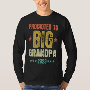 T-shirt Annonce de grossesse Retro Big Grandpa 2023