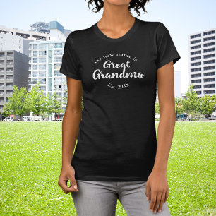 T-shirt Annonce de l'arrière-grand-mère année d'établissem