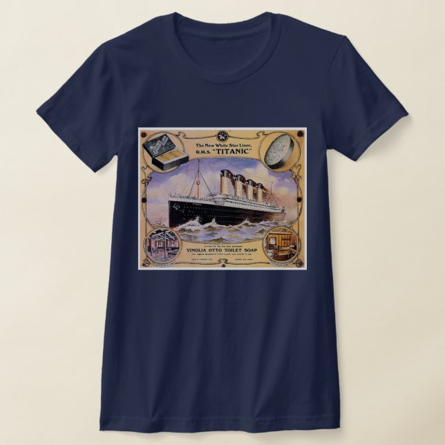 T-shirt Annonce de savon Vintage Titanic (Poser)