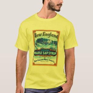 T-shirt Annonce de sirop d'érable de la Nouvelle-Angleter