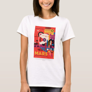 T-shirt Annonce de voyage Sci-Fi, Planète Mars