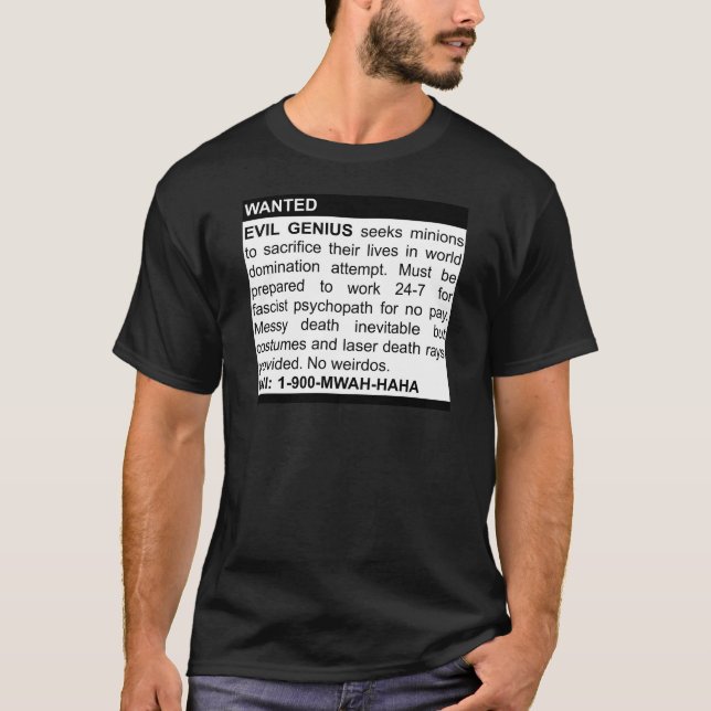 T-shirt Annonce mauvaise de génie (Devant)