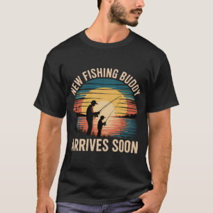 T-shirt Annonce Nouveau Papa Fête des Pères Pêche Drôle Fu