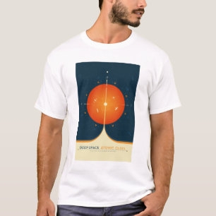 T-shirt Annonce Sci-Fi, Horloge Atomique Orange, Espace Pr