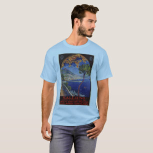 T-shirt Annonce vintage de voyage d'été de Salerno Itali