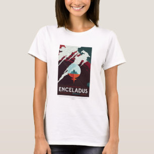 T-shirt Annonce Voyage Sci-Fi, Lune Encelade