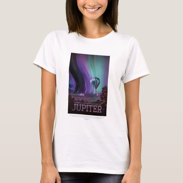 T-shirt Annonce Voyage Sci-Fi, Planet Jupiter (Devant)