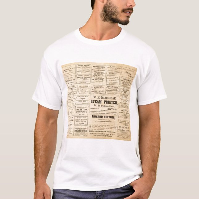 T-shirt Annonces pour l'huile (Devant)