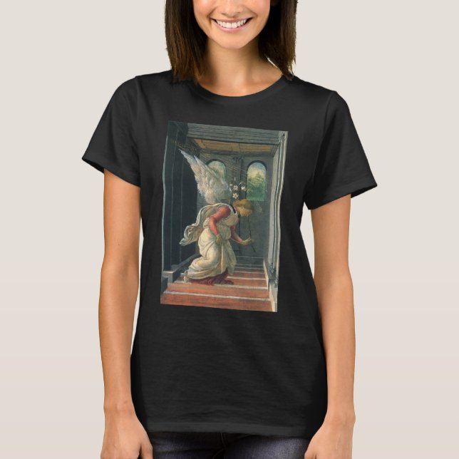 T-shirt Annonciation (détail ange) par Sandro Botticelli (Devant)