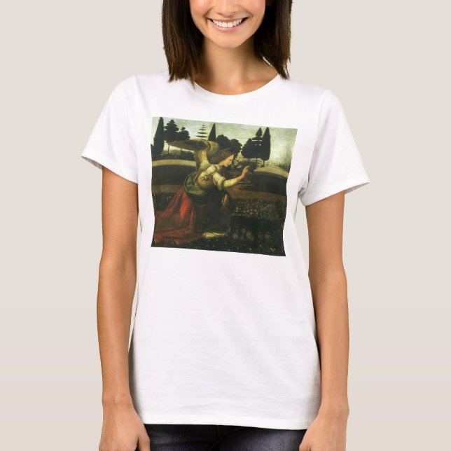 T-shirt Annonciation du Seigneur par Léonard de Vinci (Devant)