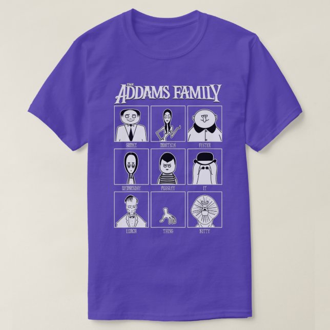 T-shirt Annuaire de la famille Addams (Design devant)