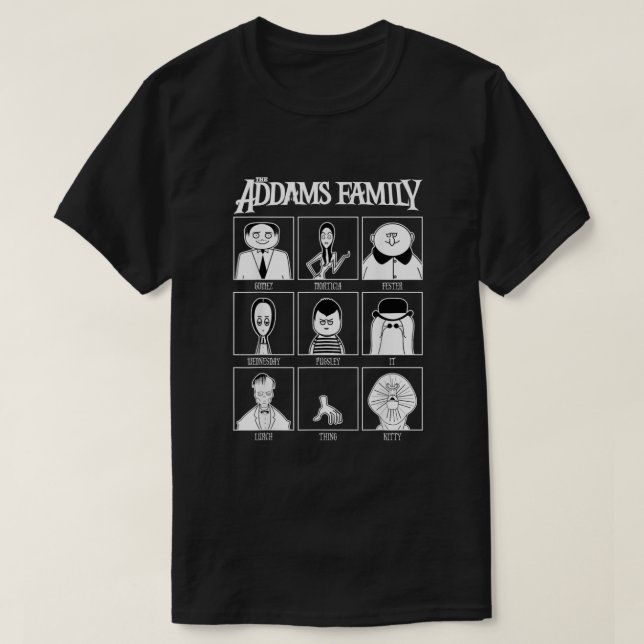 T-shirt Annuaire de la famille Addams (Design devant)