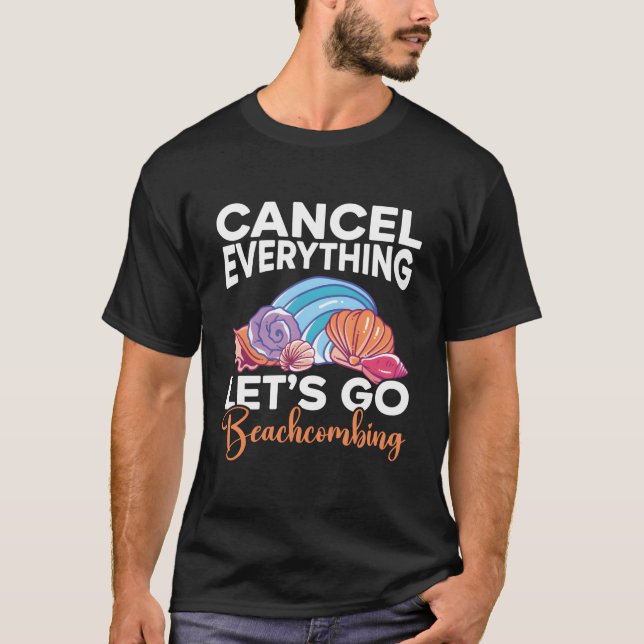 T-shirt Annuler Tout Allons Faire De La Plage (Devant)