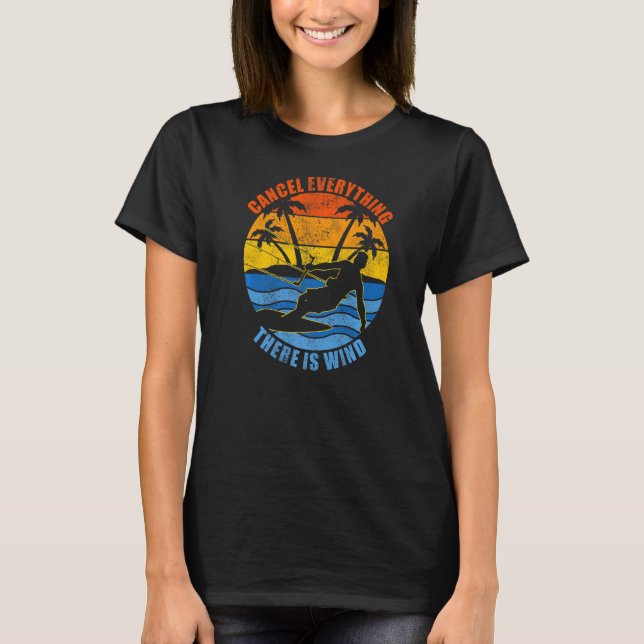 T-shirt Annuler Tout Il Y A Vent Kitesurf (Devant)