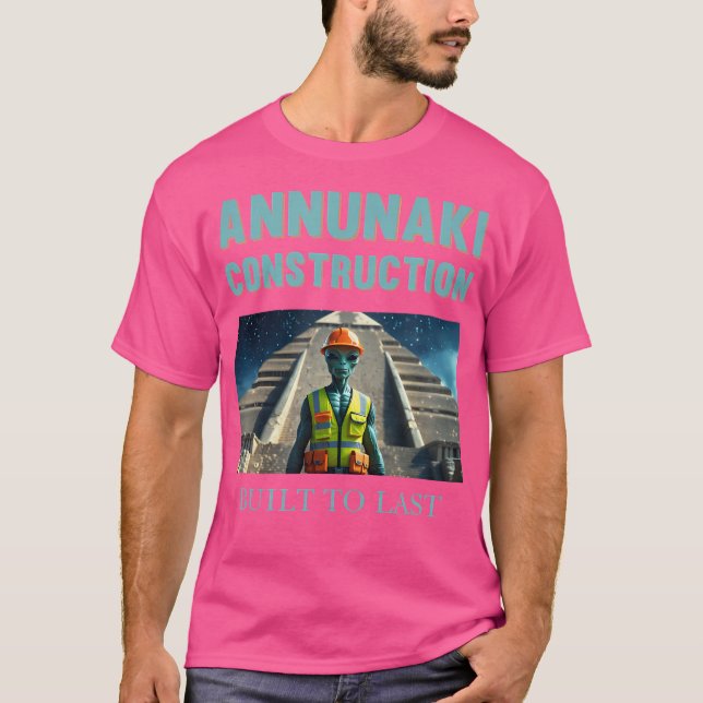 T-shirt Annunaki Construction Funny Alien Ufo (Devant)