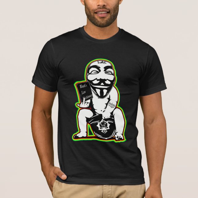 T-shirt anonyme de graffiti de droit coutoumier (Devant)
