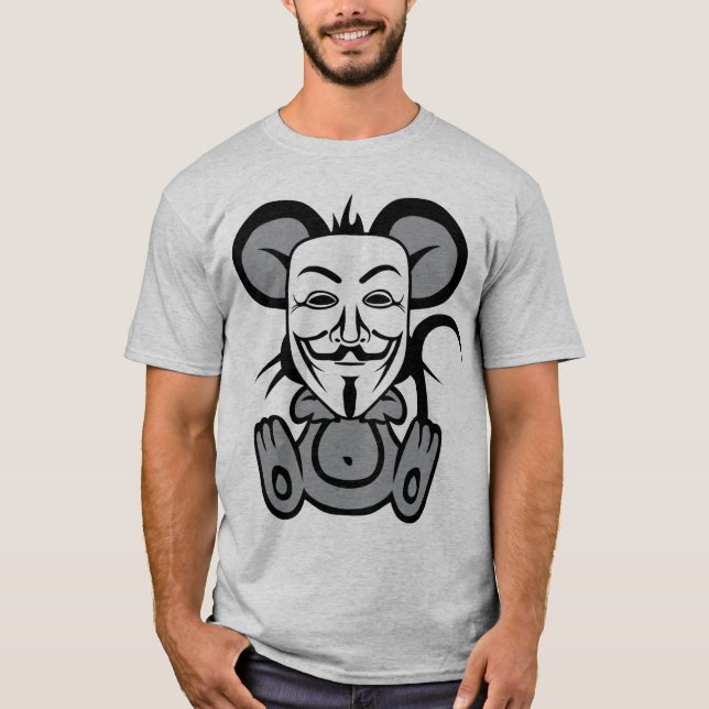T-shirt anonymousse anonymous souris 2 humour geek (Devant)