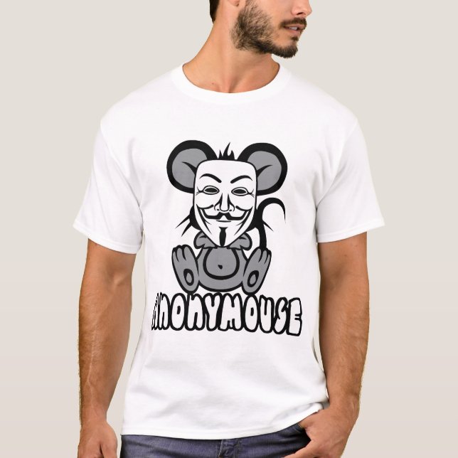 T-shirt anonymousse anonymous souris humour geek (Devant)