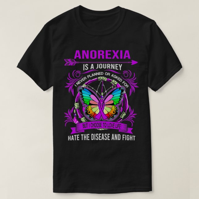 T-shirt Anoreia est un voyage que je n'ai jamais planifié (Design devant)
