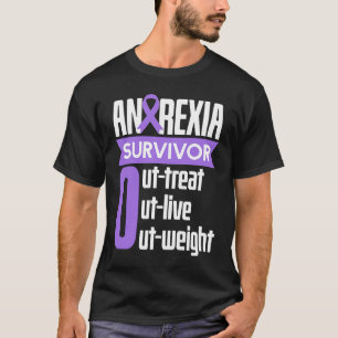 T-shirt Anorexia Survivante Survivant Outlive Outweight Fo