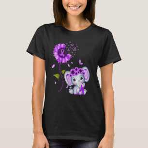 T-shirt Anorexie Sensibilisation Hippie Violet Tournesol E