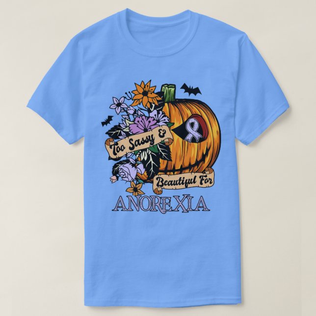 T-shirt anorexie Sensibilisation rétro halloween citrouill (Design devant)