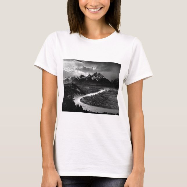 T-shirt Ansel Adams Les Tétons et la rivière Snake 1942 (Devant)
