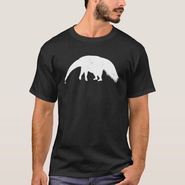 T-shirt Ant Ours Silhouette Retro Rainforest Zoo Animal Lo (Devant)