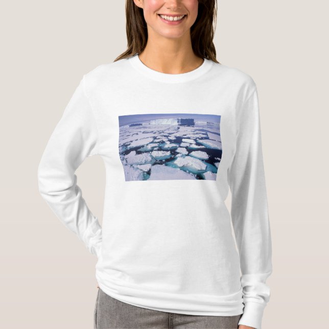 T-shirt Antarctique, Écoulement de glace. (Devant)