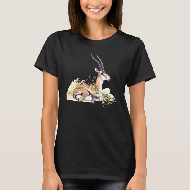 T-shirt Antelope Africaine I Gazelle I Hartebeest I Antelo (Devant)