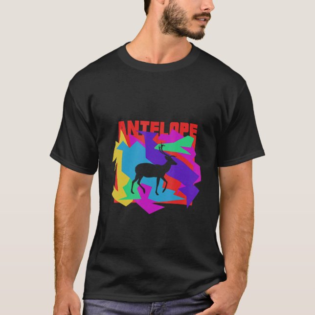 T-shirt Antelope Animal Mosaik Puzzle (Devant)