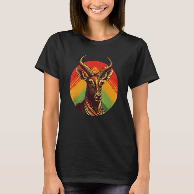 T-shirt Antelope Animal Safari Animal Africain Sable Antel (Devant)