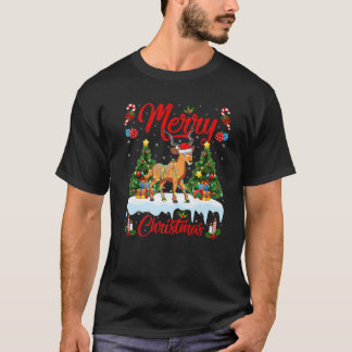 T-shirt Antelope Lover Éclairage Noël Hat Antelope Ch