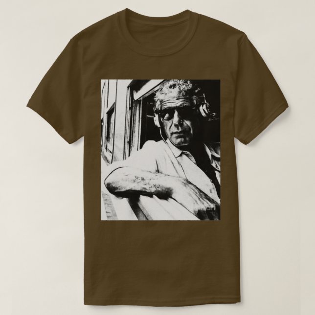 T-shirt Anthony Bourdain culinaire rebelle avec une cause (Design devant)