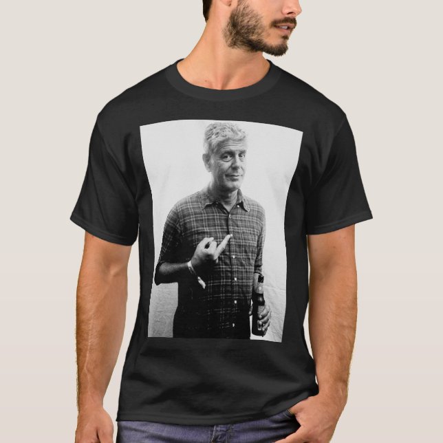 T-shirt Anthony Bourdain majeur et bière C (Devant)