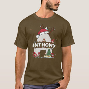 T-shirt Anthony Christmasw Anthony Nom pour les Noël drôle