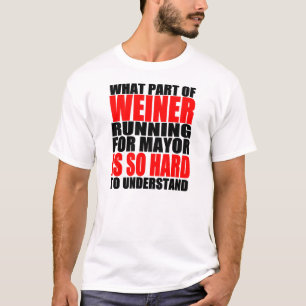 T-shirt Anthony hilare Weiner pour maire Joke