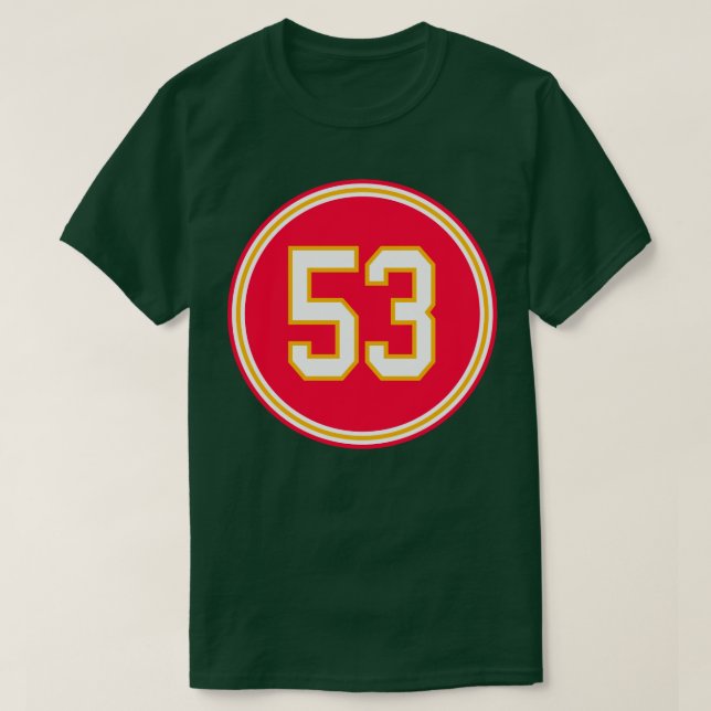 T-shirt Anthony Hitchens Numéro 53 Jersey Kansas City Chie (Design devant)