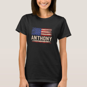 T-shirt Anthony Prénom Chemise Anthony Nom American Fla