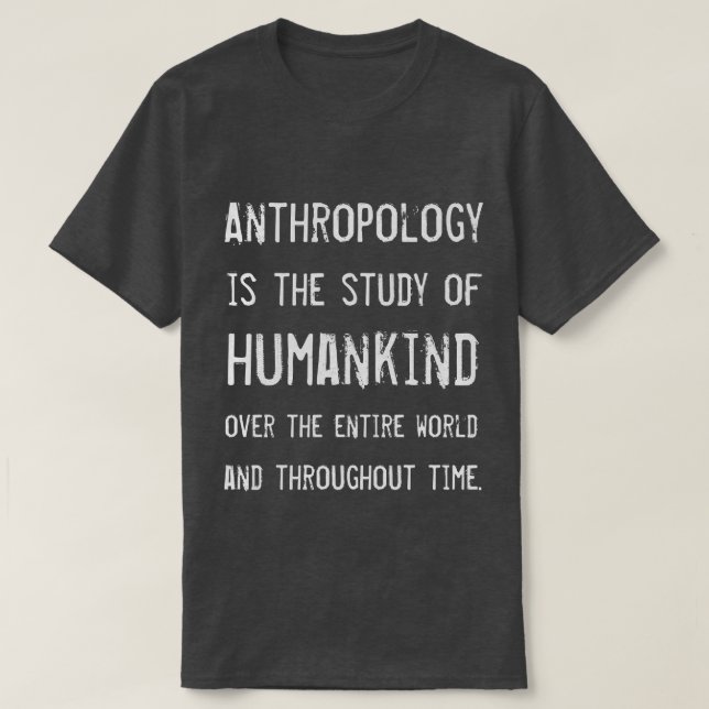 T-shirt Anthropologue frais d'anthropologie de typographie (Design devant)