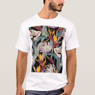T-shirt Anthurium Strelitzia : Splendeur Vintage tropicale