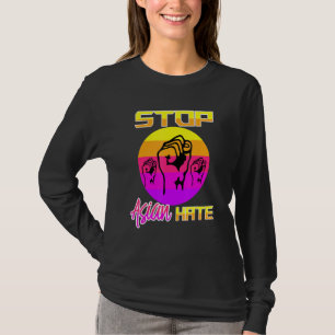 T-shirt Anti-Asiatique-Américain Racisme Tee Retro Support