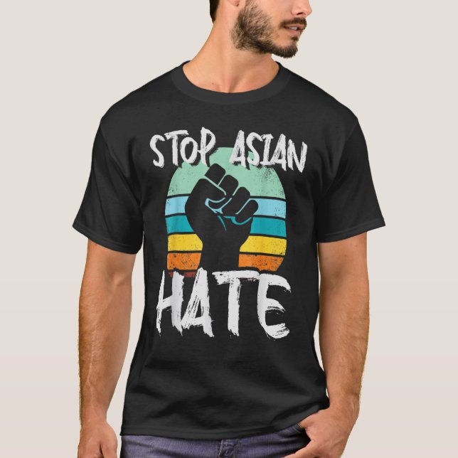 T-shirt Anti-Asiatique Racisme Aapi Soutien contre la hain (Devant)