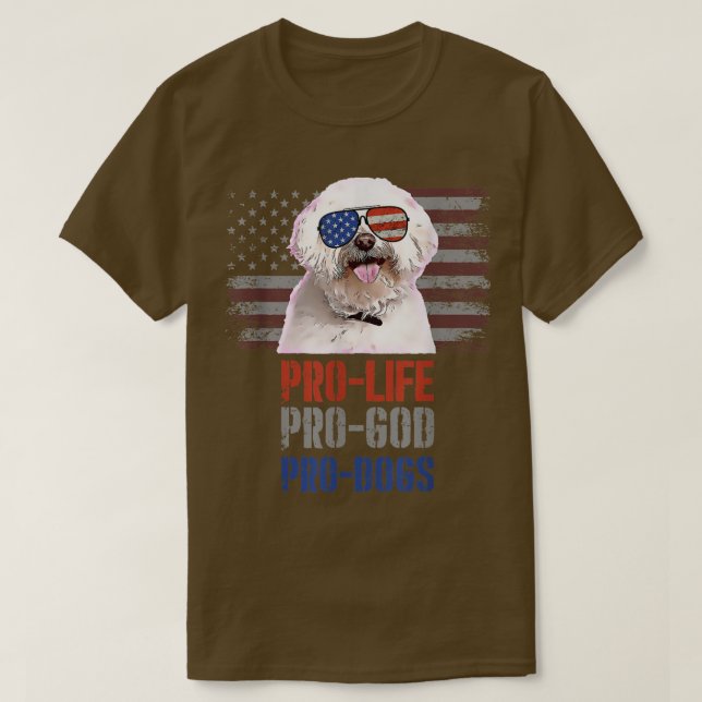 T-shirt Anti-avortement maltais Pro God Pro Chiens (Design devant)