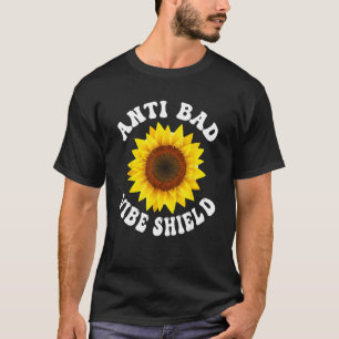 T-shirt Anti Bad Vibe Shield Hippie Paix Super